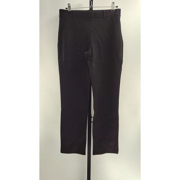 Quince Pants - Quince Women Ultra-Stretch Ponte Straight Leg Pants Black M